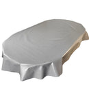 Slate Glitter Vinyl Oilcloth Tablecloth OVAL  220cm x 140cm  - Warehouse Clearance
