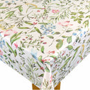 Pastel Butterfly Flowers New Vinyl Oilcloth Tablecloth