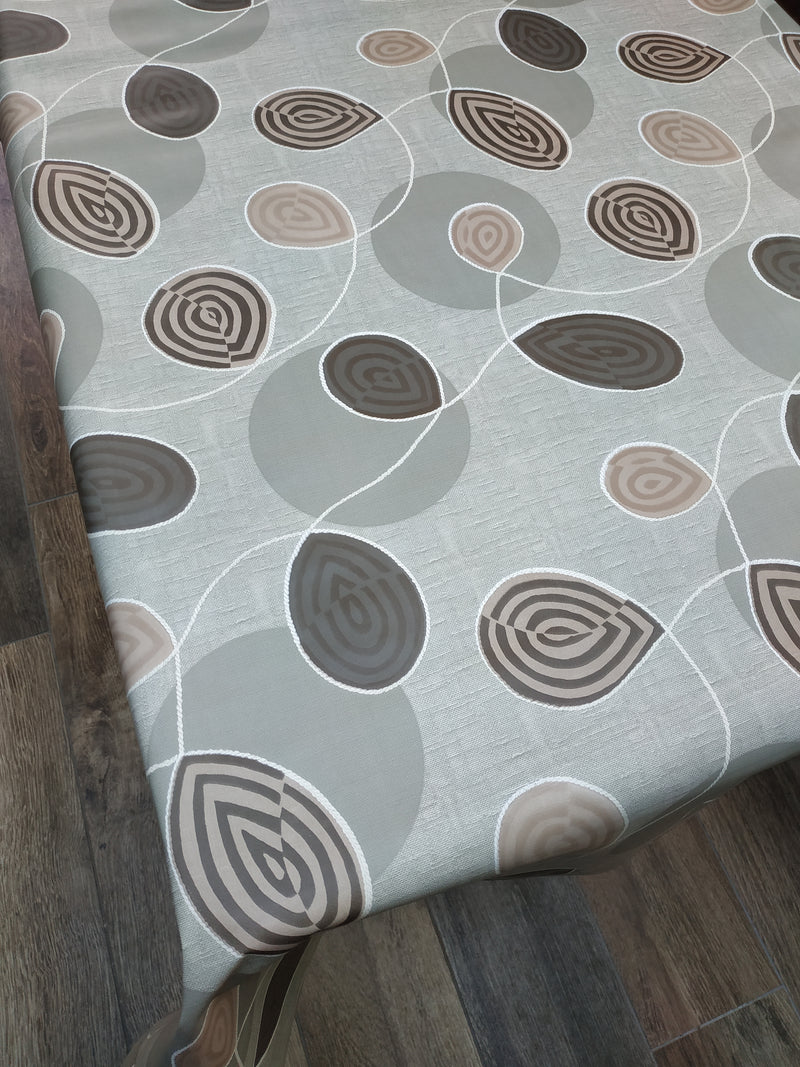 Detroit Pebble PVC Vinyl Wipe Clean Tablecloth 140cm x 140cm Warehouse Clearance