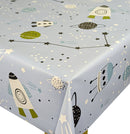 Spaceships Childrens Vinyl Oilcloth Tablecloth