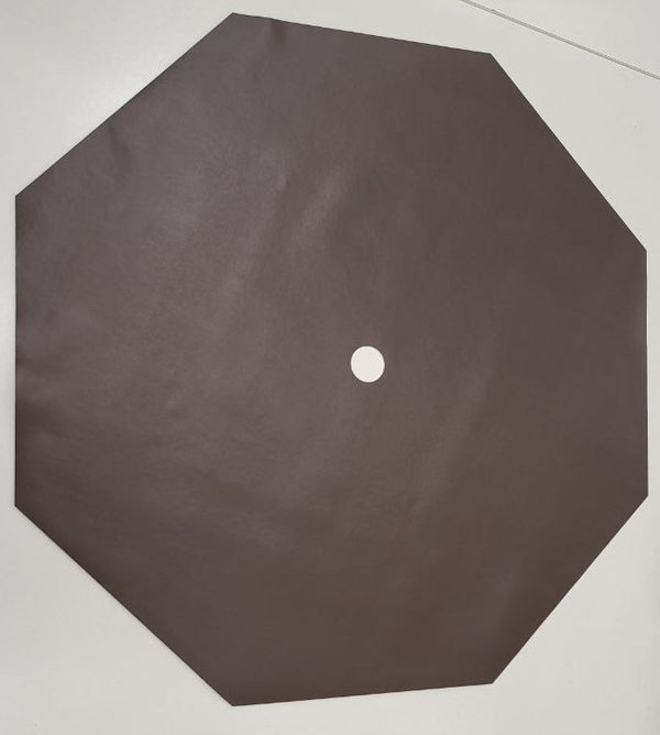 120cm Hexagon Brown Heavy Duty Table Protector with Parasol Hole