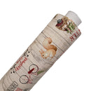Christmas Holly Jolly Beige Vinyl Tablecloth Roll 20 Metres x 140cm