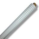 Mineral Blue Small Check Gingham 12mm Squares PVC Vinyl Tablecloth Roll 20 Metres x 140cm