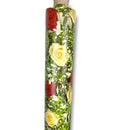 Garden Roses Red and Cream Vinyl Tablecloth Roll 20 Metres x 140cm Full Roll