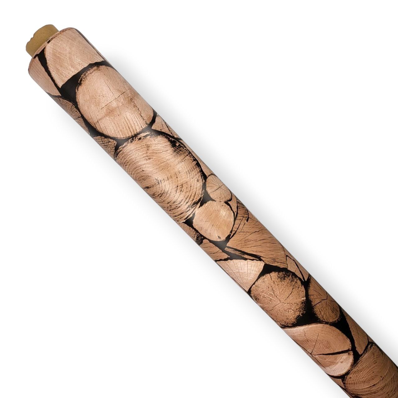 Brown Wood Logs Vinyl Tablecloth 20 Metres - Home - Table Protector Direct