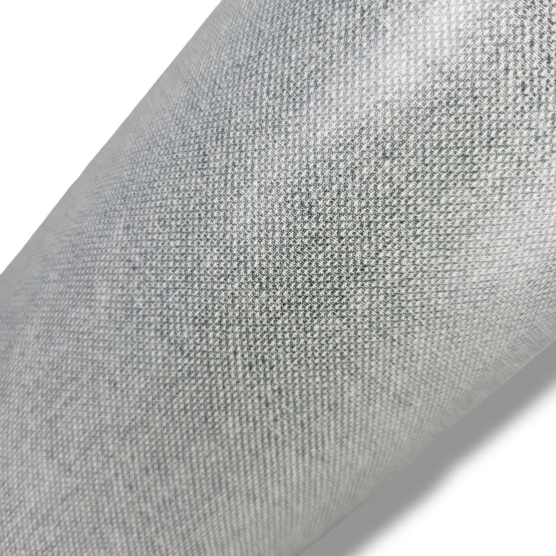 Plain Grey Linen Look PVC Vinyl Tablecloth Roll 20 Metres x 140cm Full Roll