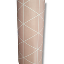 Pink Geometric Triangle PVC Tablecloth 20 Metres Roll