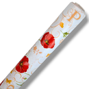 Poppy Scroll and Butterfly PVC Vinyl Tablecloth 20 Metres x 140cm Roll