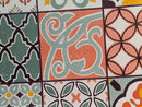 Porto Tiles Multi Vinyl Oilcloth Tablecloth