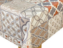 Porto Tiles Taupe Orange Grey PVC Vinyl Wipe Clean Tablecloth 250cm x 140cm- Warehouse Clearance