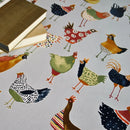 Harriet Hen Colonial Grey Tablecloth Prestigious 220cm x 132cm  Warehouse Clearance