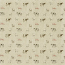 Prestigious Pasture Farm Animals Beige Flax Cotton Oilcloth Tablecloth