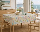 Coral Rainbow Oilcloth Tablecloth