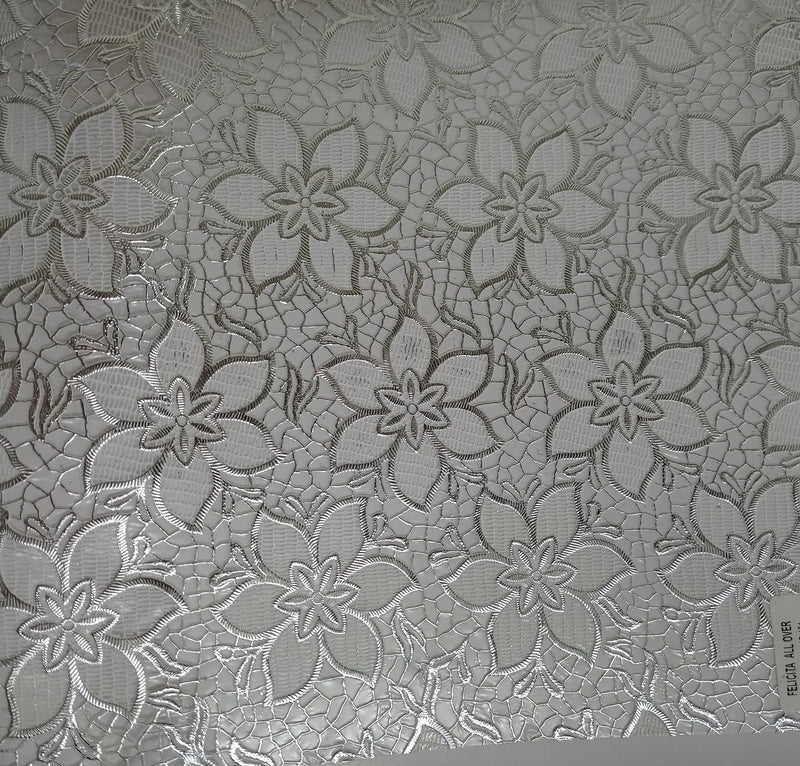 Precious Silver Lace vinyl tablecloth  170cm x 140cm-Warehouse Clearance