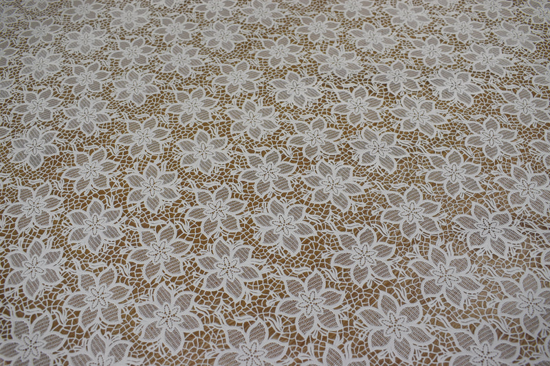 Precious White Lace vinyl tablecloth OVAL 220cm x 140cm-Warehouse Clearance