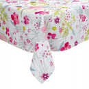 Pretty Pink Summer Flowers PVC Vinyl Wipe Clean Tablecloth  OVAL 200cm x 140cm Warehouse