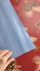 Plain Sky Blue Vinyl Oilcloth Tablecloth