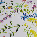 Padded Table Protector with Printed Summer Meadow Flowers Design -Heat Resistant, Durable, Waterproof, Table Cover for Dining, Kitchen, Indoor and Outdoor Use