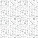 Prestigious Christmas Snowy Snowflake Silver Oilcloth Tablecloth