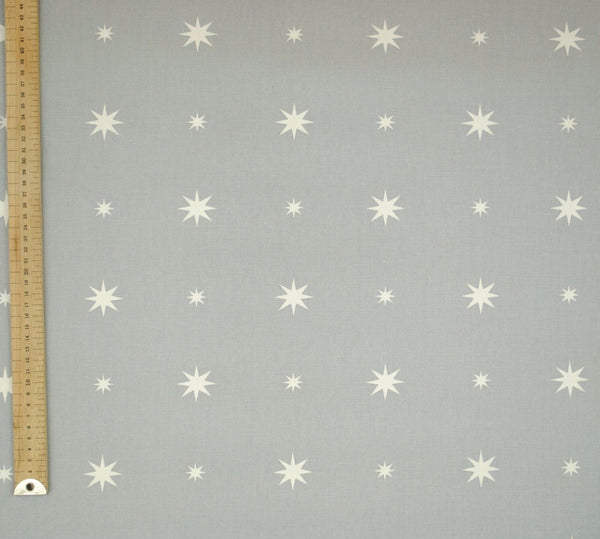 Starlight Stars Grey Festive Oilcloth Table Cloth 230cm x 132cm    - Warehouse Clearance