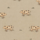 Old Spot Pig on Natural Oilcloth Tablecloth