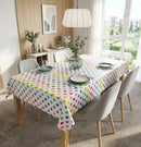 Rainbow Polka Dot Spots Vinyl Tablecloth Roll 20 Metres x 140cm Full Roll