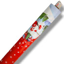Christmas Red Snowflake Border Wipe Clean Tablecloth Roll | 20m x 140cm | Clearance