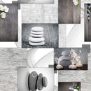 Padded Table Protector with Printed Pebbles Grey Design - Heat Resistant, Durable, Waterproof, Table Cover for Dining, Kitchen, Indoor and Outdoor Use