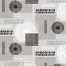 Padded Table Protector with Printed Modern Grey Shapes Design - Heat Resistant, Durable, Waterproof, Table Cover for Dining, Kitchen, Indoor and Outdoor Use