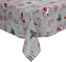 Santa Claus Grey vinyl tablecloth 200cm x 140cm -Warehouse Clearance