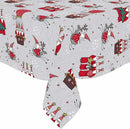 Santa Lapland Grey Vinyl Oilcloth Tablecloth 250cm x 140cm   -  Christmas Warehouse Clearance