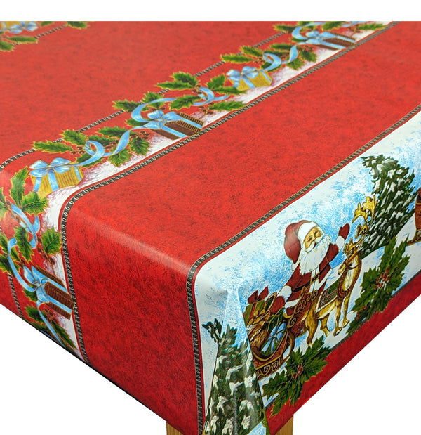 Santa's Gifts PVC Vinyl Tablecloth 20 Metres x 140cm