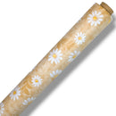 Daisy Beige  PVC Vinyl Tablecloth Roll 20 Metres x 140cm Full Roll
