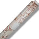 Brown Tile Pattern  PVC Vinyl Tablecloth Roll 20 Metres x 140cm Full Roll
