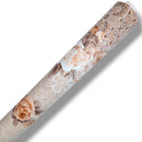 Rose border Beige Tablecloth Check PVC Vinyl Tablecloth Roll 20 Metres x 140cm Full Roll