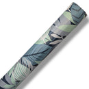 Tropical Leaves  Blue Green PVC Vinyl Tablecloth Roll 20 Metres x 140cm Full Roll