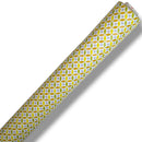 Geometric Pattern Green and Yellow  PVC Vinyl Tablecloth Roll 20 Metres x 140cm Full Roll