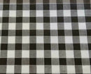 Small Black Gingham Check PVC Vinyl Tablecloth 10.8 Metres x 140cm