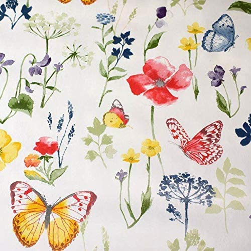 Spring Butterfly Meadow Bright vinyl tablecloth 140cm x 200cm -Warehouse Clearance