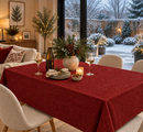 Stamford Linen Look Cardinal Red Oilcloth Tablecloth