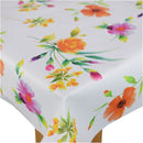 Summer Flowers Multi PVC Vinyl Wipe Clean Tablecloth 120cm x 140cm Warehouse Clearance