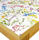 Padded Table Protector with Printed Summer Meadow Flowers Design -Heat Resistant, Durable, Waterproof, Table Cover for Dining, Kitchen, Indoor and Outdoor Use