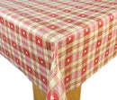 Sweetheart Check Red PVC Vinyl Wipe Clean Tablecloth  110cm x 140cm Warehouse Clearance