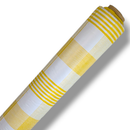 Tablecloth Check Yellow  PVC Vinyl Tablecloth 20 Metres x 140cm Roll