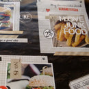 Tasty Burger and Fries  PVC Vinyl Tablecloth 20 Metres