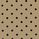 Taupe & Black Polka Dot Vinyl Tablecloth 20 Metres