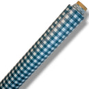 Teal Bistro Gingham Check  PVC Vinyl Tablecloth Roll 20 Metres x 140cm