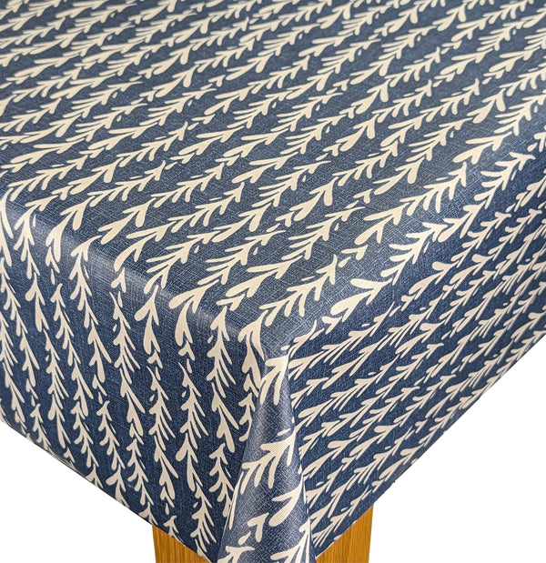 Tide Blue Oilcloth Tablecloth