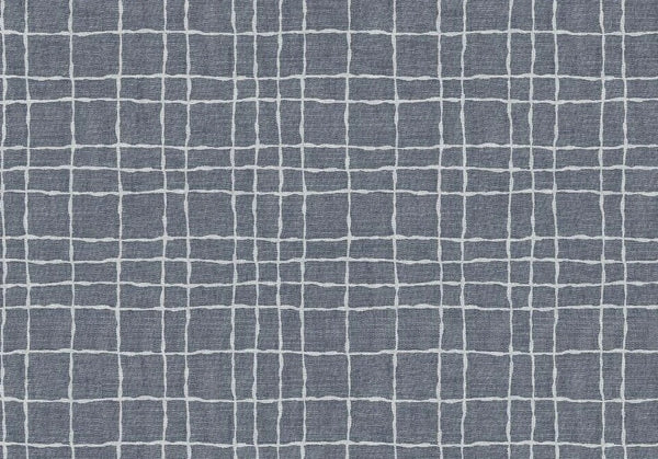 Toronto Plaid Denim Blue  PVC Vinyl Wipe Clean Tablecloth  110cm x 140cm Warehouse Clearance