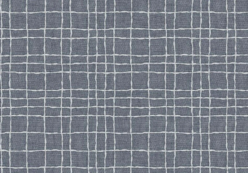 Toronto Plaid Denim Blue  PVC Vinyl Wipe Clean Tablecloth  110cm x 140cm Warehouse Clearance